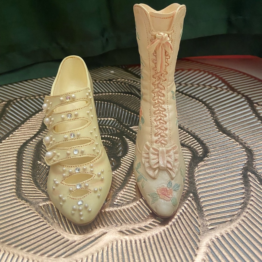 Set of 2 Just the Right Shoe - Victorian Wedding & Edwardian Grace Boots